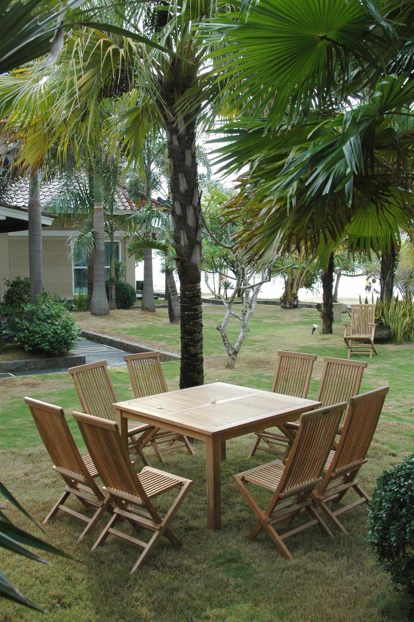 Anderson Teak Windsor Classic Chair 9-Piece Folding Dining Set — product image 1 of 11