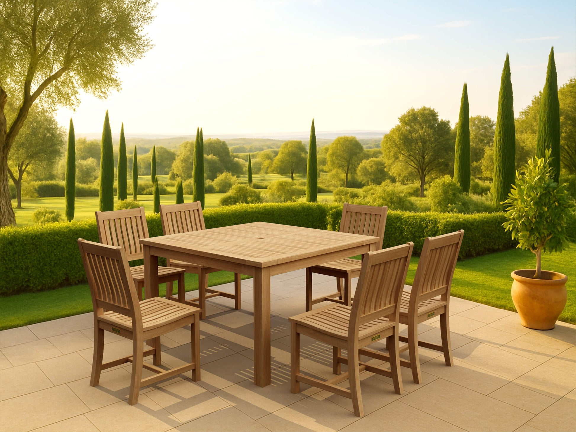 Anderson Teak Windsor Rialto 7-Piece Dining Table Set — product image 1 of 1