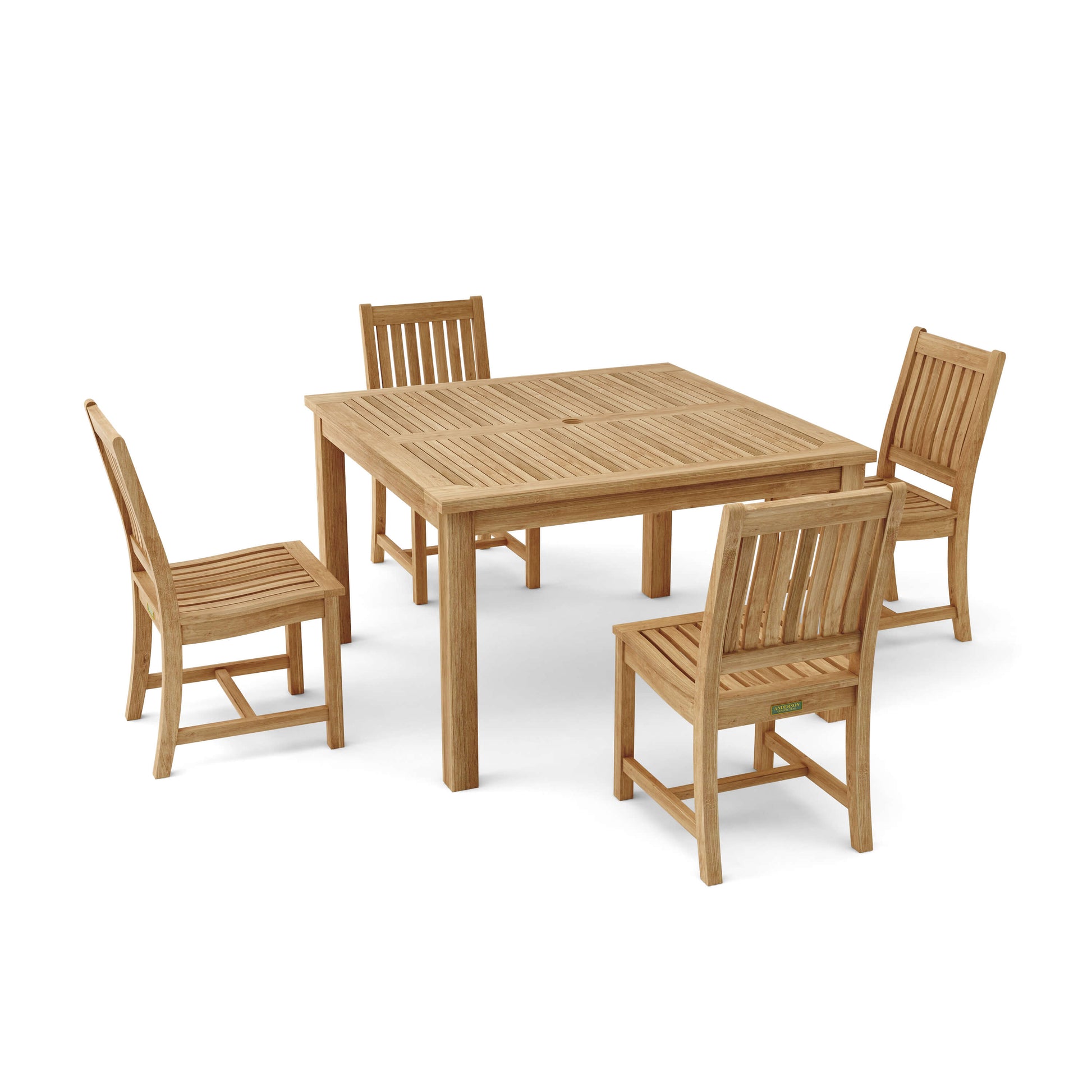 Anderson Teak Windsor Rialto Side Chair 5-Piece Dining Table Set — product image 3 of 8