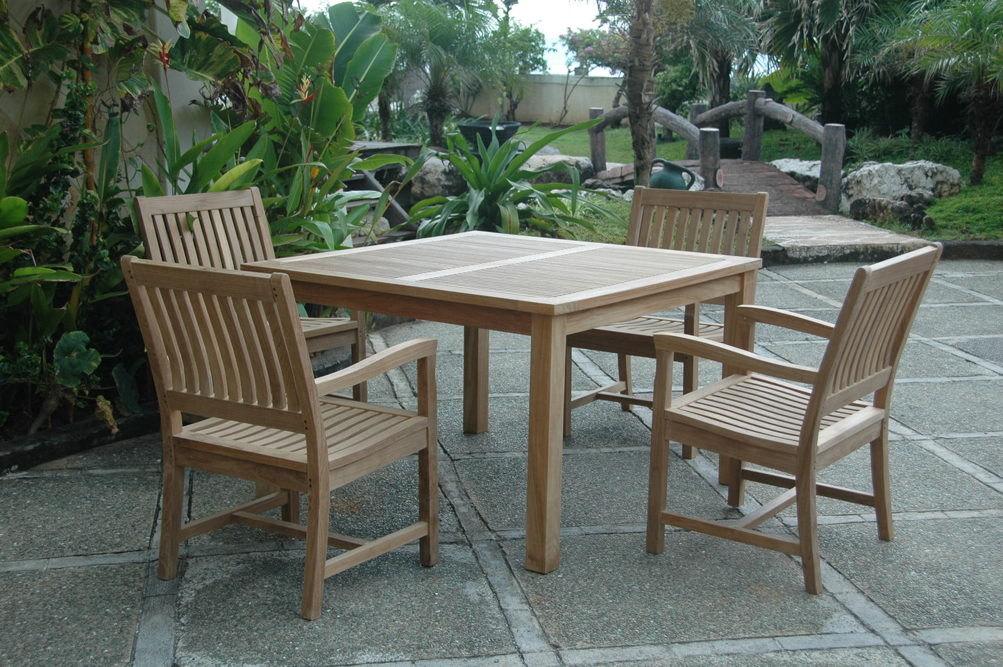 Anderson Teak Windsor Rialto Armchair 5-Piece Dining Set — product image 1 of 2