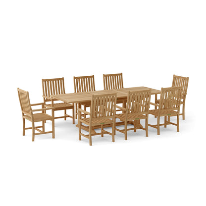 Anderson Teak Bahama Wilshire Armchair 9-Piece Extension Dining Set — product image 2 of 3