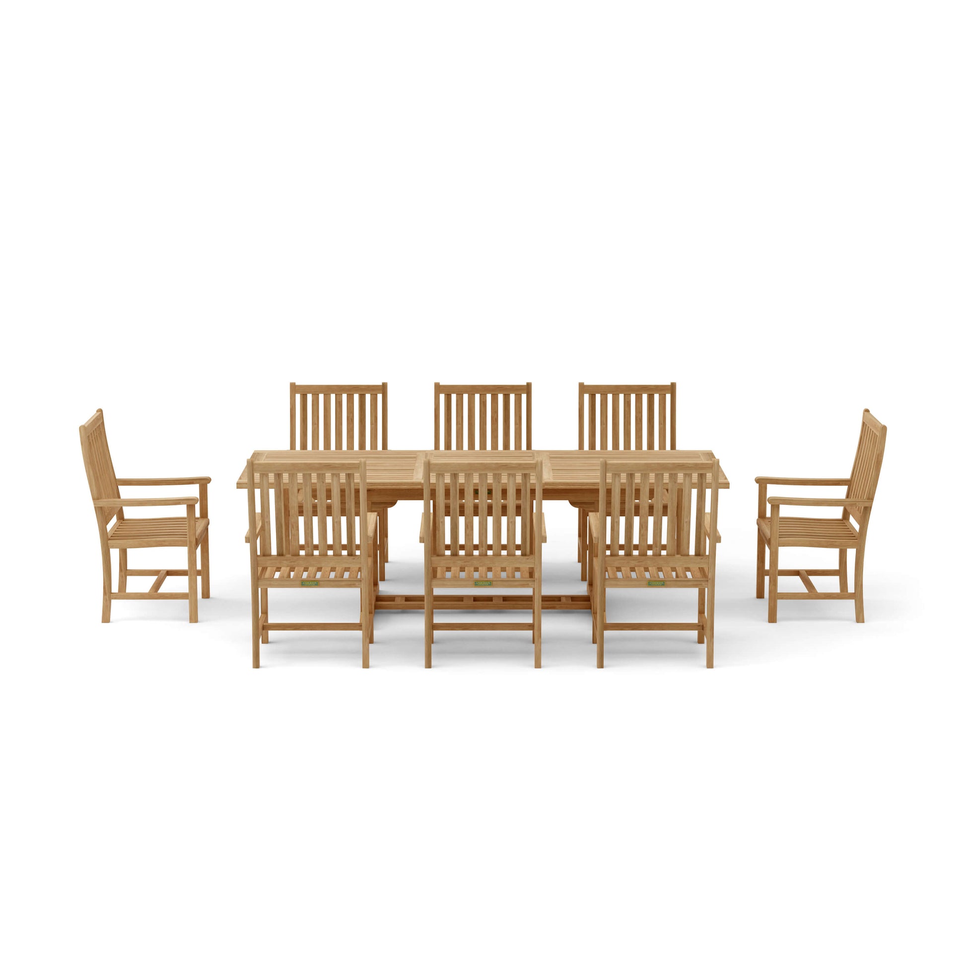 Anderson Teak Bahama Wilshire Armchair 9-Piece Extension Dining Set — product image 3 of 3