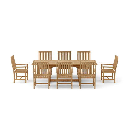 Anderson Teak Bahama Wilshire Armchair 9-Piece Extension Dining Set — product image 3 of 3
