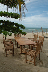 Anderson Teak Bahama Wilshire Armchair 7-Piece Extension Dining Set