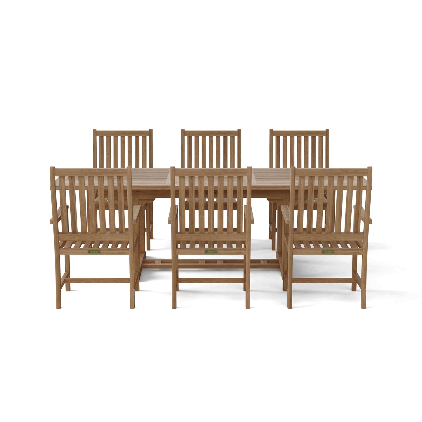 Anderson Teak Bahama Wilshire Armchair 7-Piece Extension Dining Set — product image 3 of 10