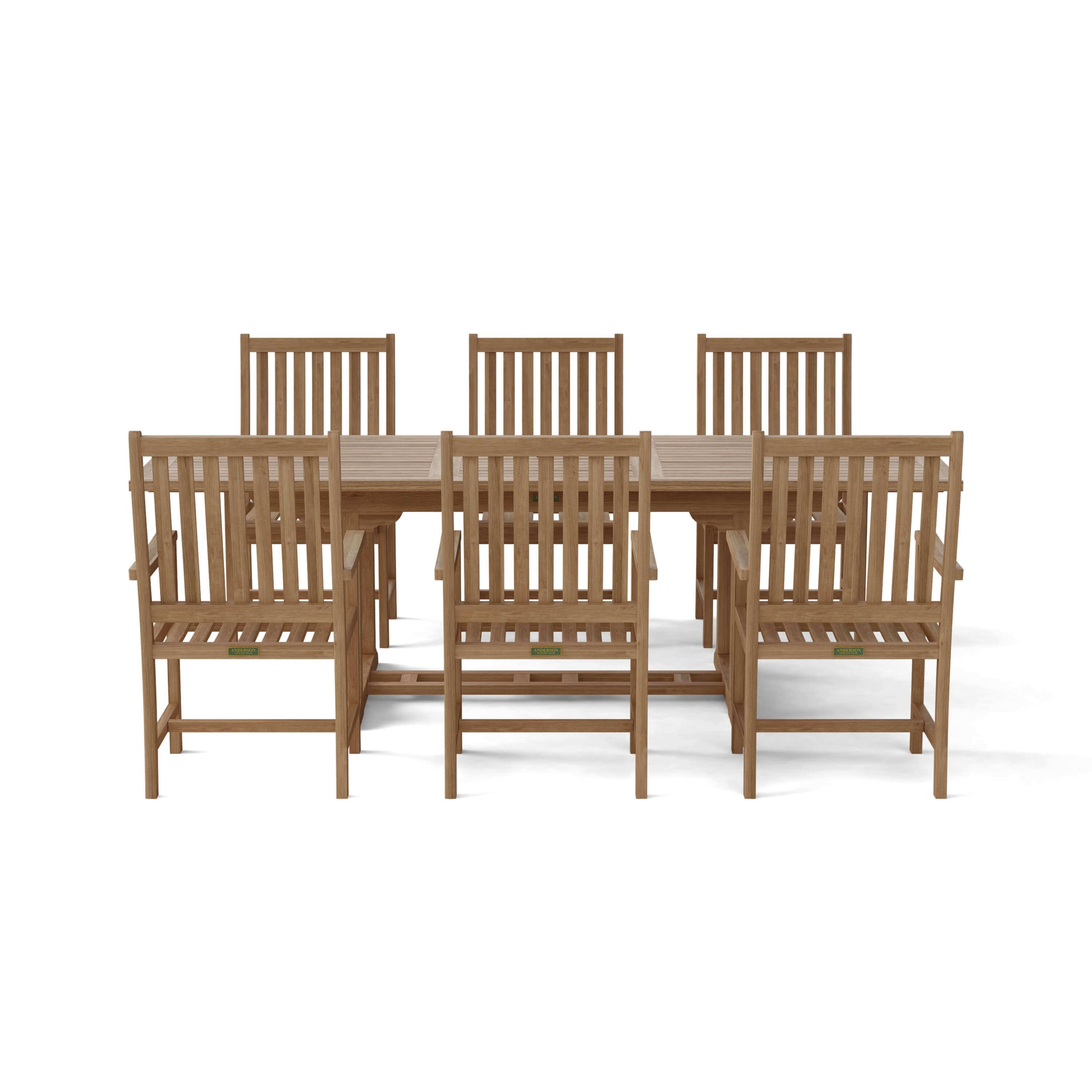 Anderson Teak Bahama Wilshire Armchair 7-Piece Extension Dining Set — product image 3 of 10