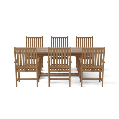 Anderson Teak Bahama Wilshire Armchair 7-Piece Extension Dining Set — product image 3 of 10