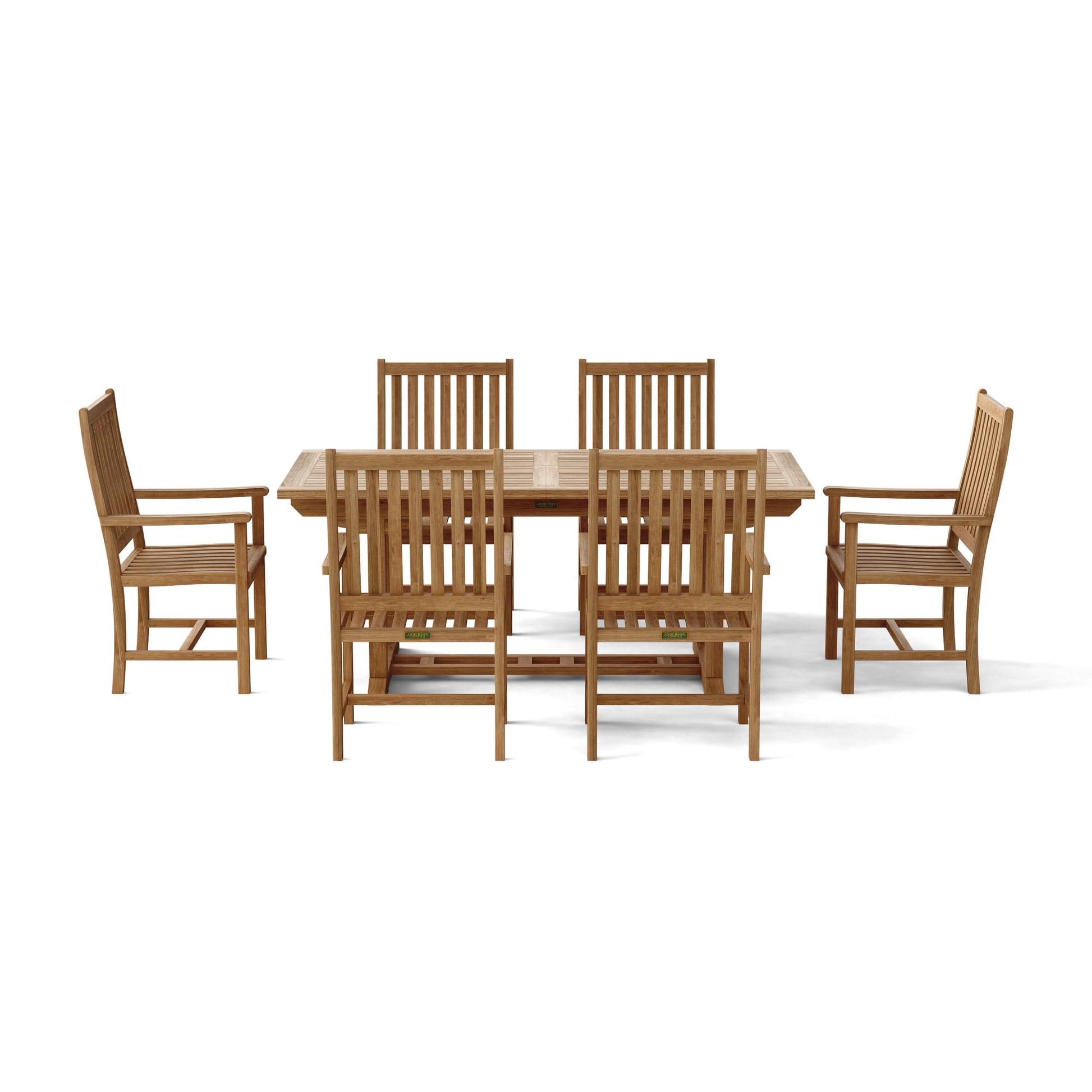 Anderson Teak Bahama Wilshire Armchair 7-Piece Extension Dining Set — product image 4 of 10