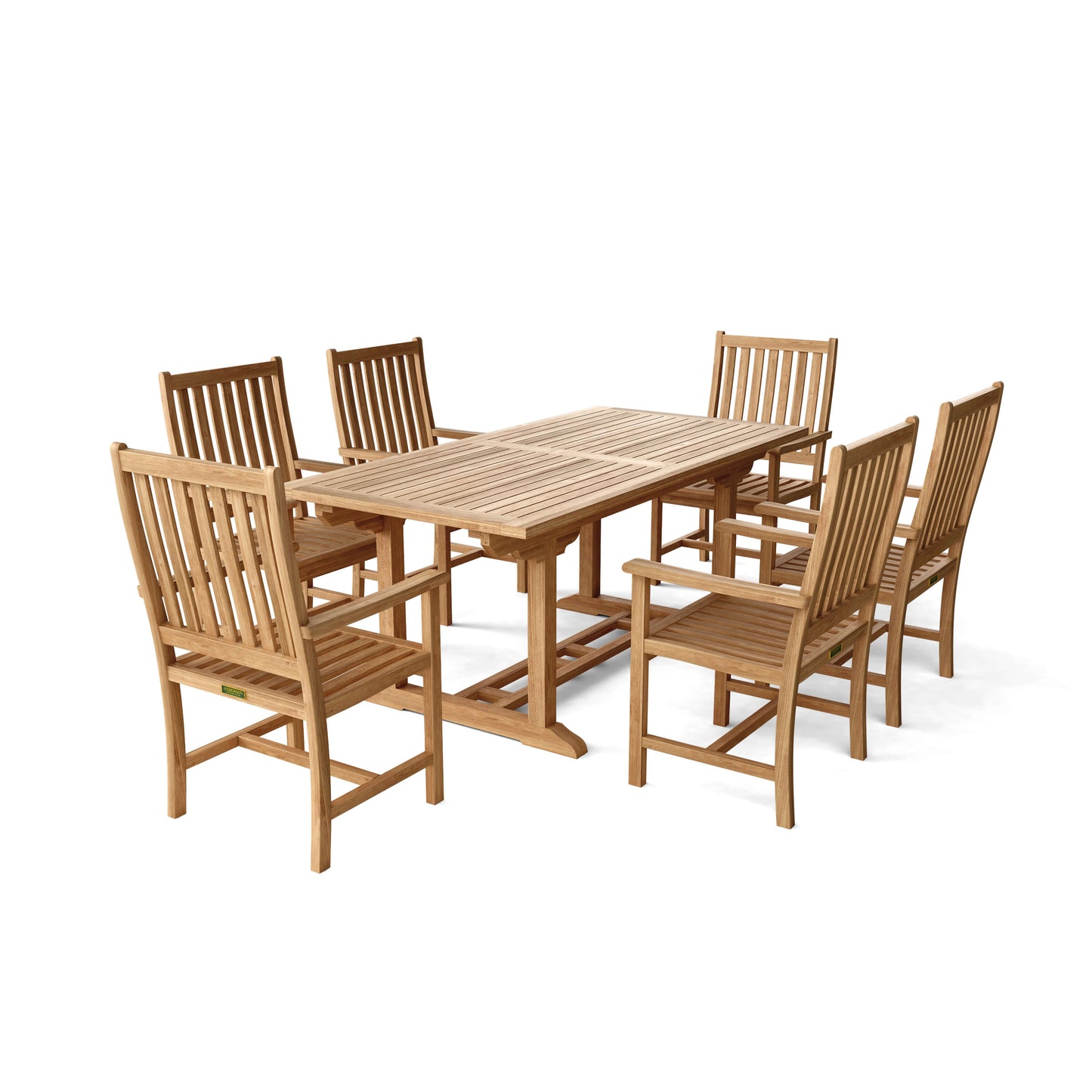 Anderson Teak Bahama Wilshire Armchair 7-Piece Extension Dining Set — product image 5 of 10