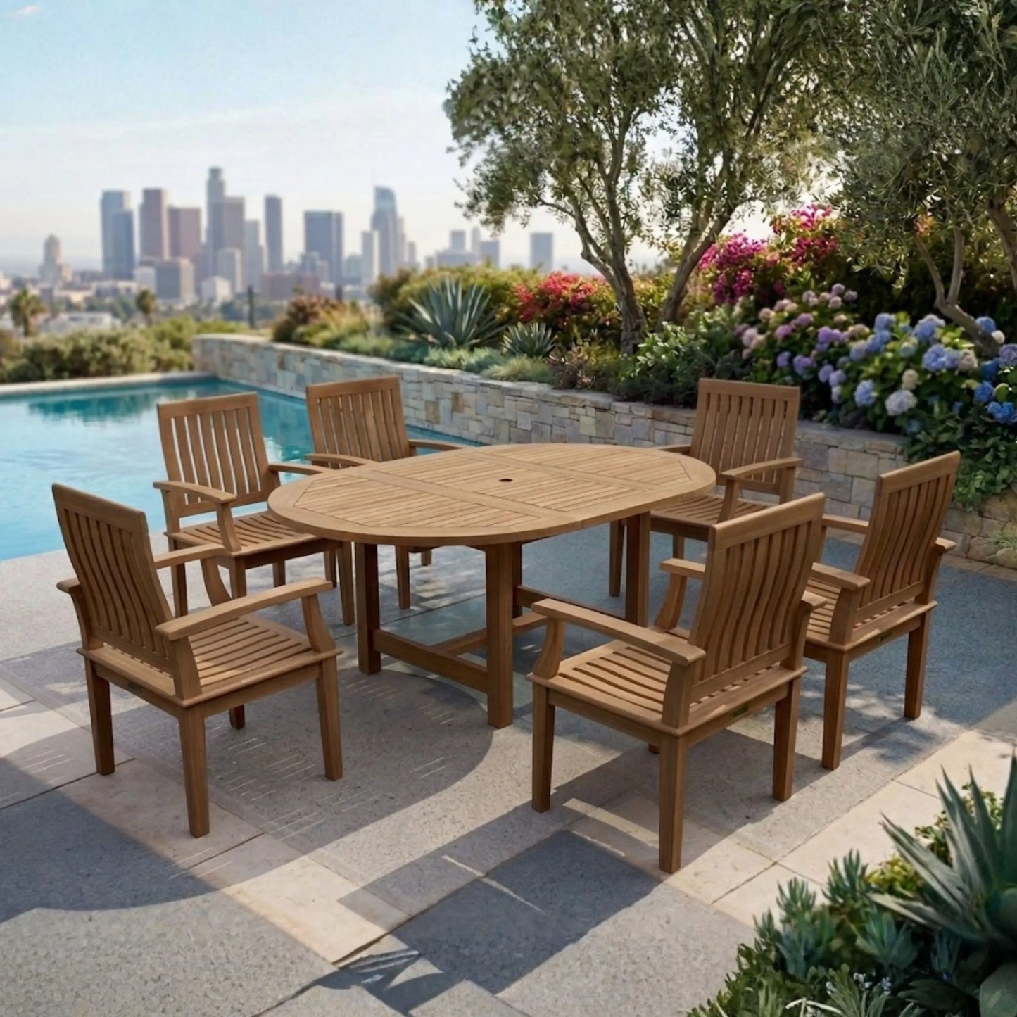 Anderson Teak Bahama Brianna 7-Piece Extension Dining Set — product image 1 of 5