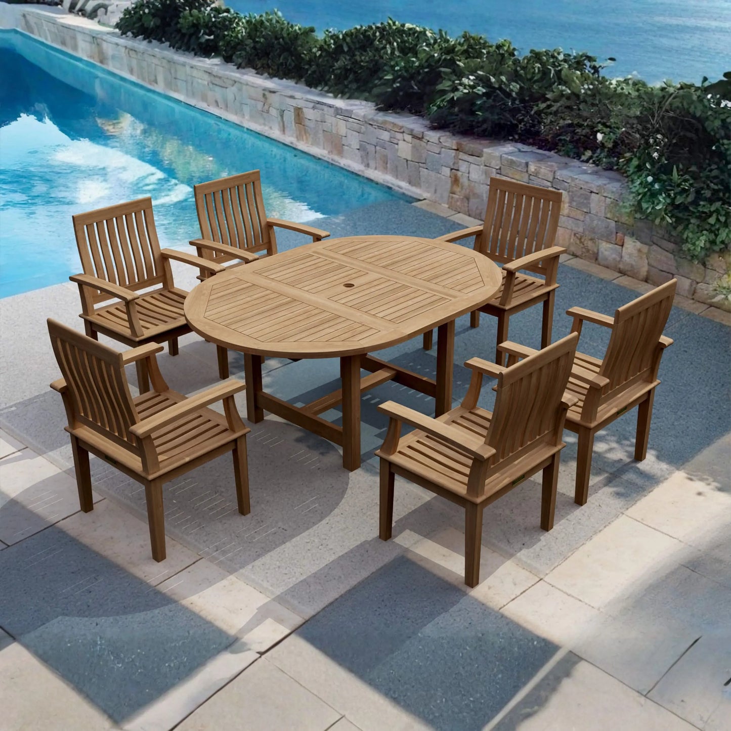 Anderson Teak Bahama Brianna 7-Piece Extension Dining Set — product image 5 of 5