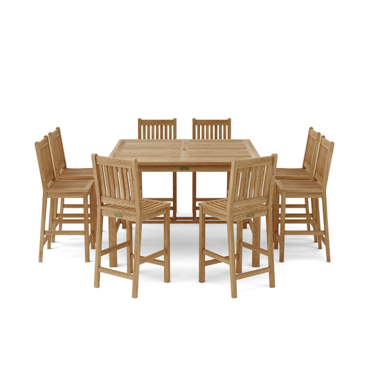 Anderson Teak Windsor Avalon 9-Piece Square Bar Set — product image 1 of 12