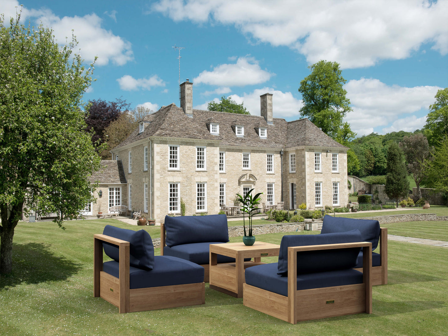 Anderson Teak Copacabana 5-Piece Modular Deep Seating Set — SET-151 — product image 1 of 6