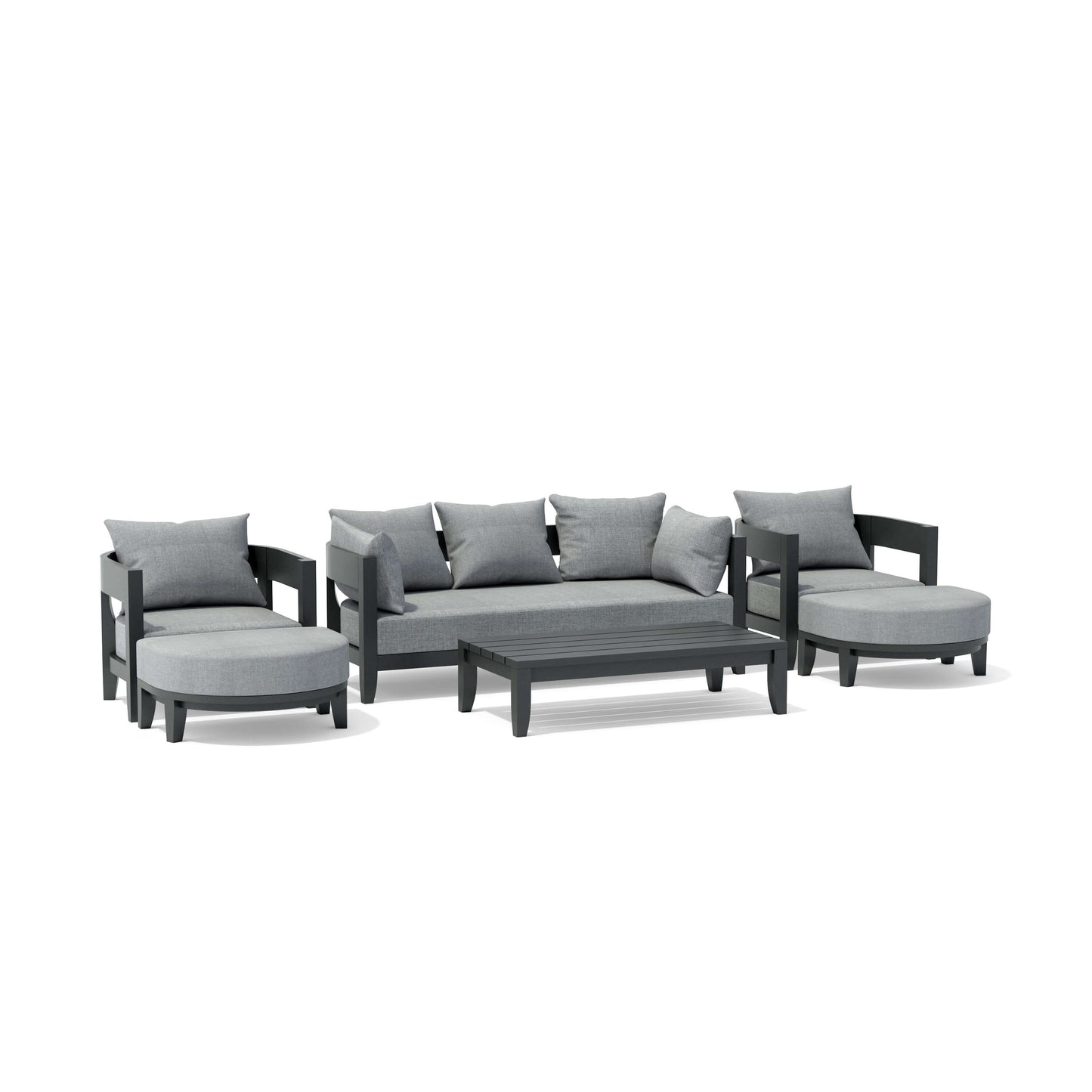 Anderson Teak Coronado 6-Piece Aluminum Deep Seating Set — SET-171-AL — product image 9 of 10