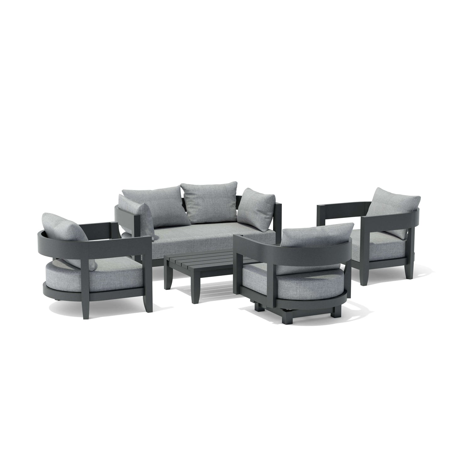 Anderson Teak Coronado 5-Piece Aluminum Deep Seating Set — SET-173-AL — product image 7 of 8