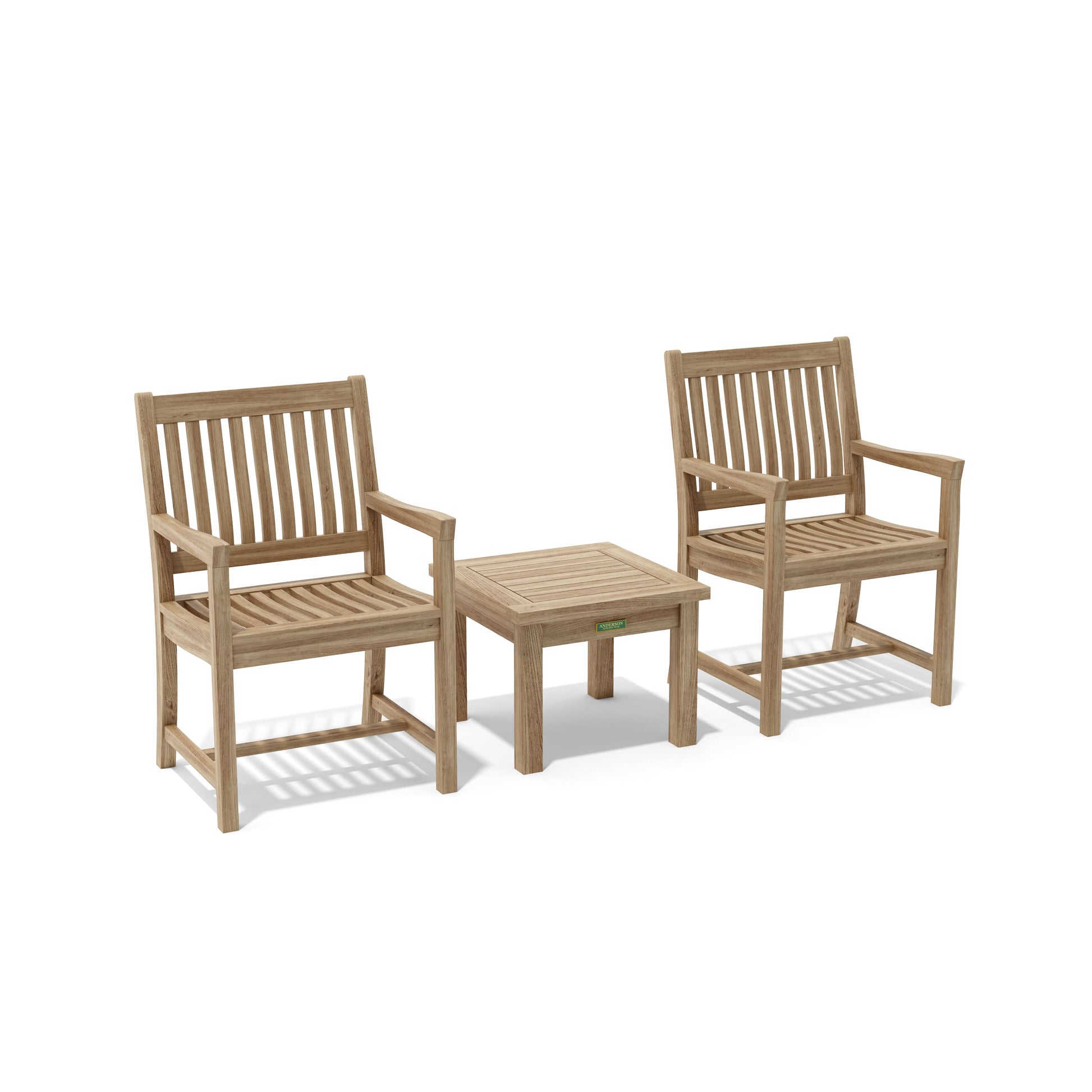Anderson Teak Bahama Rialto 3-Piece Teak Side Table Set — product image 1 of 9