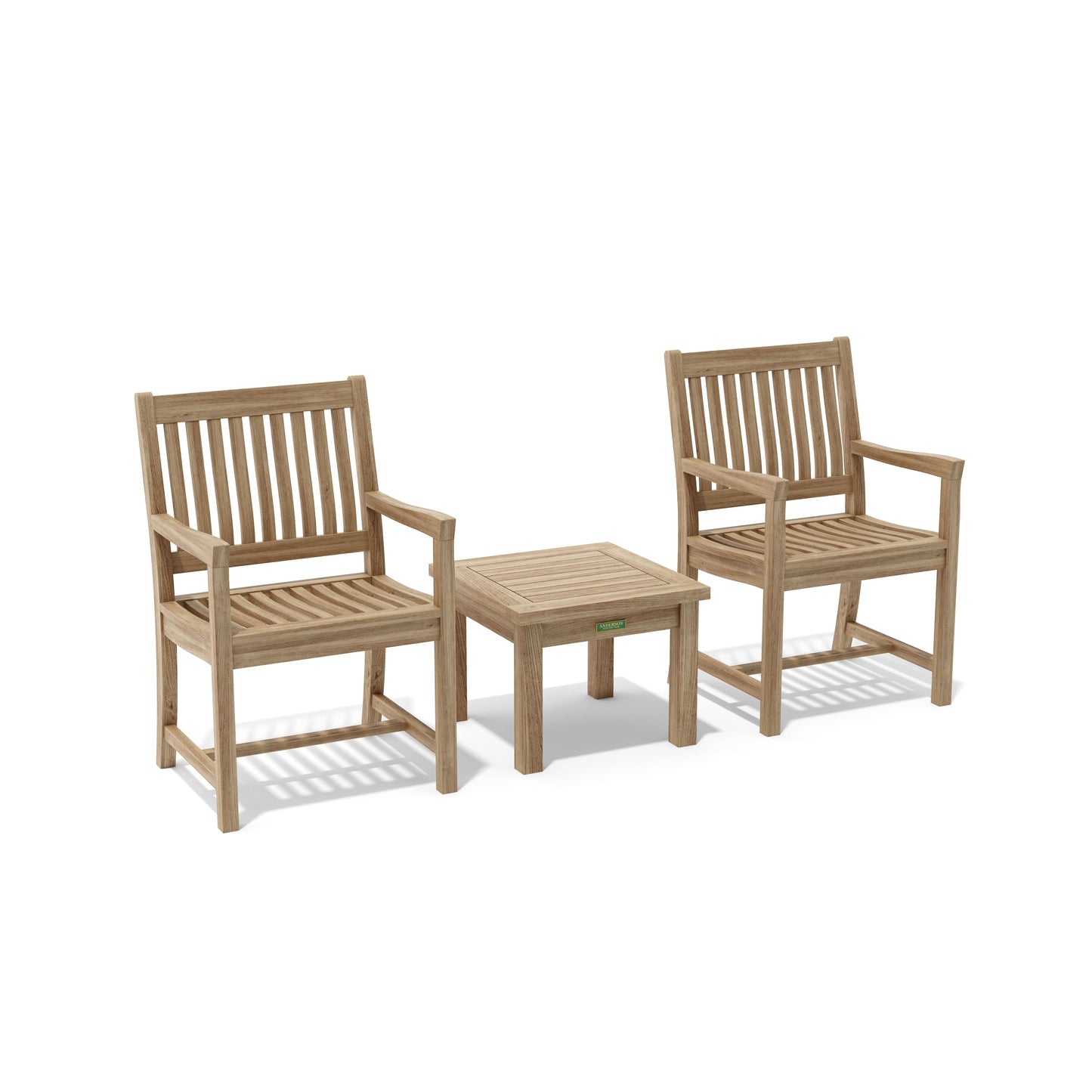 Anderson Teak Bahama Rialto 3-Piece Teak Side Table Set — product image 5 of 9