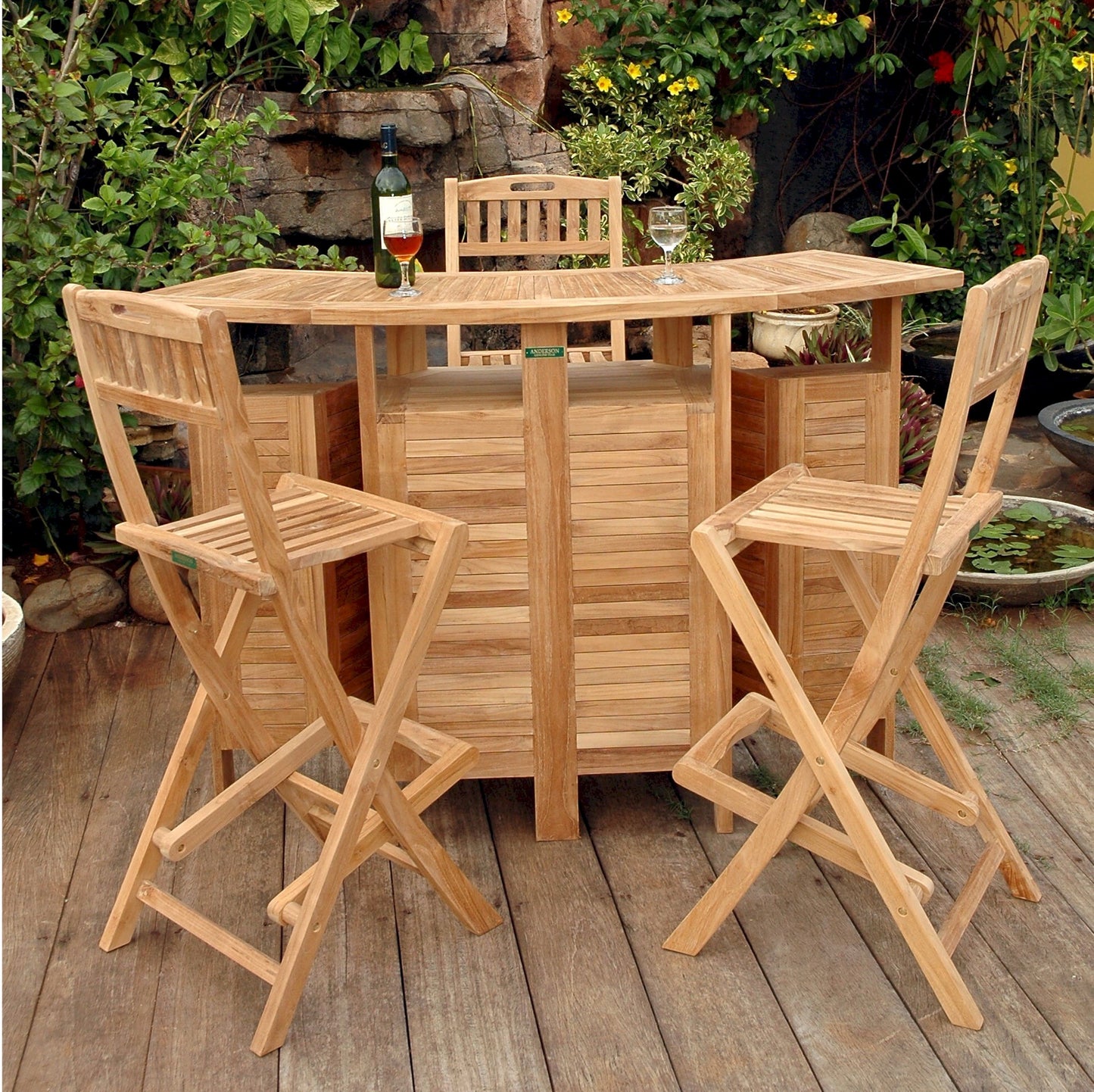 Anderson Teak Altavista 4-Piece Folding Bar Set — product image 1 of 2
