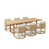 Anderson Teak Junus 7-Piece Teak Dining Table Set with Cushions