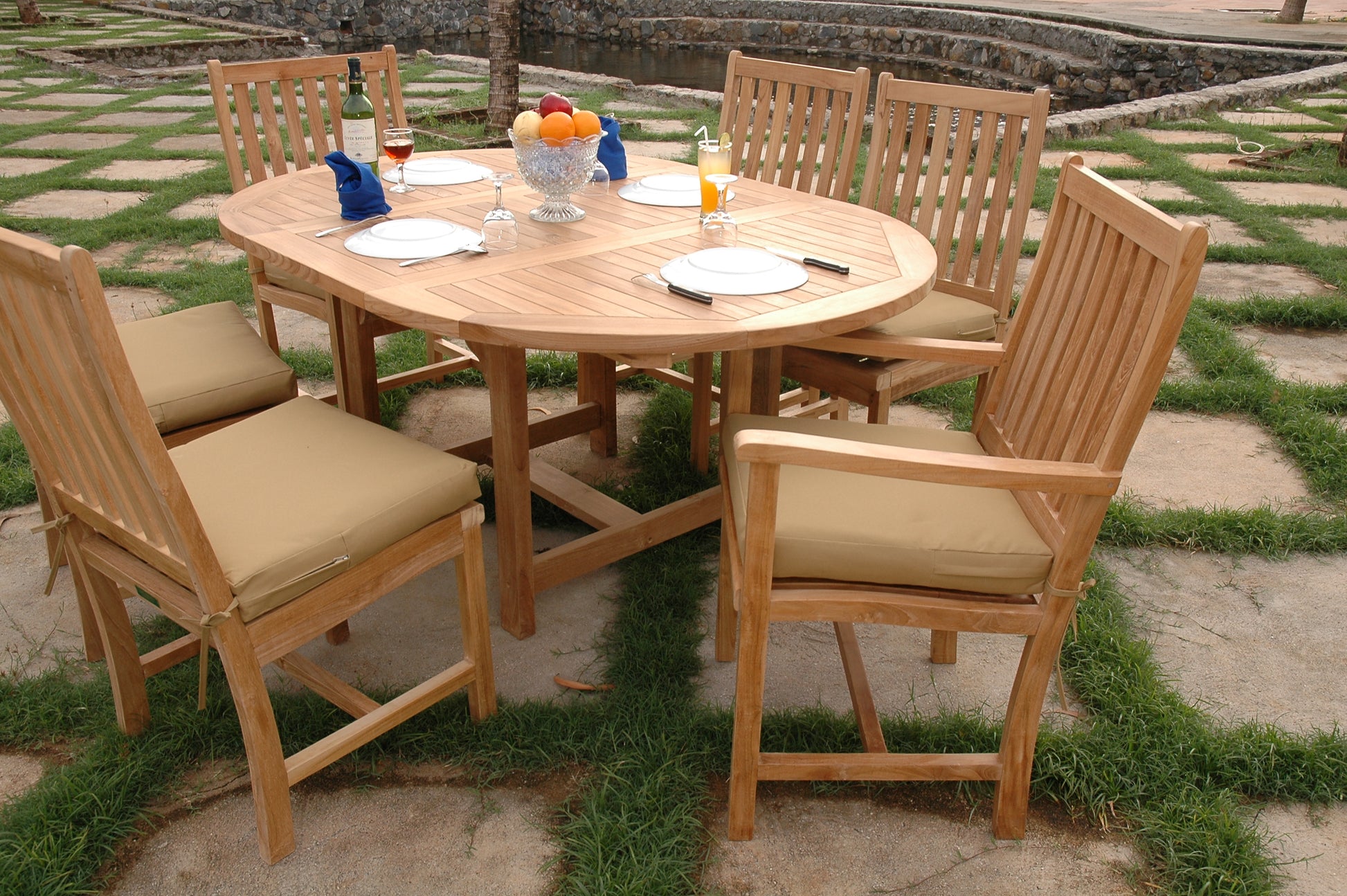Anderson Teak Bahama Wilshire 7-Piece Extension Dining Set — product image 1 of 10