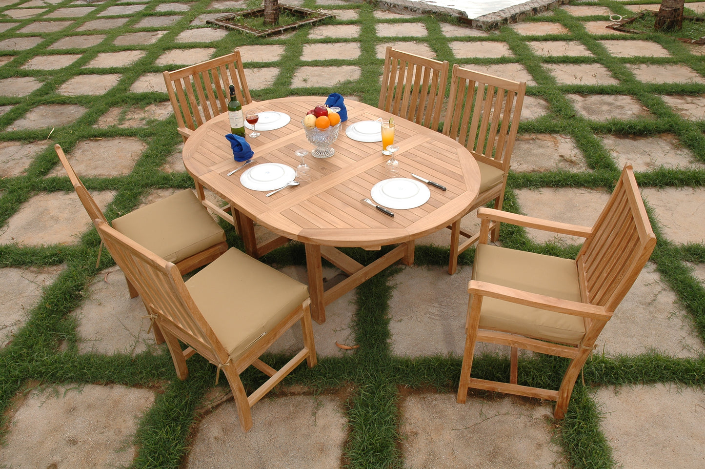 Anderson Teak Bahama Wilshire 7-Piece Extension Dining Set — product image 2 of 10