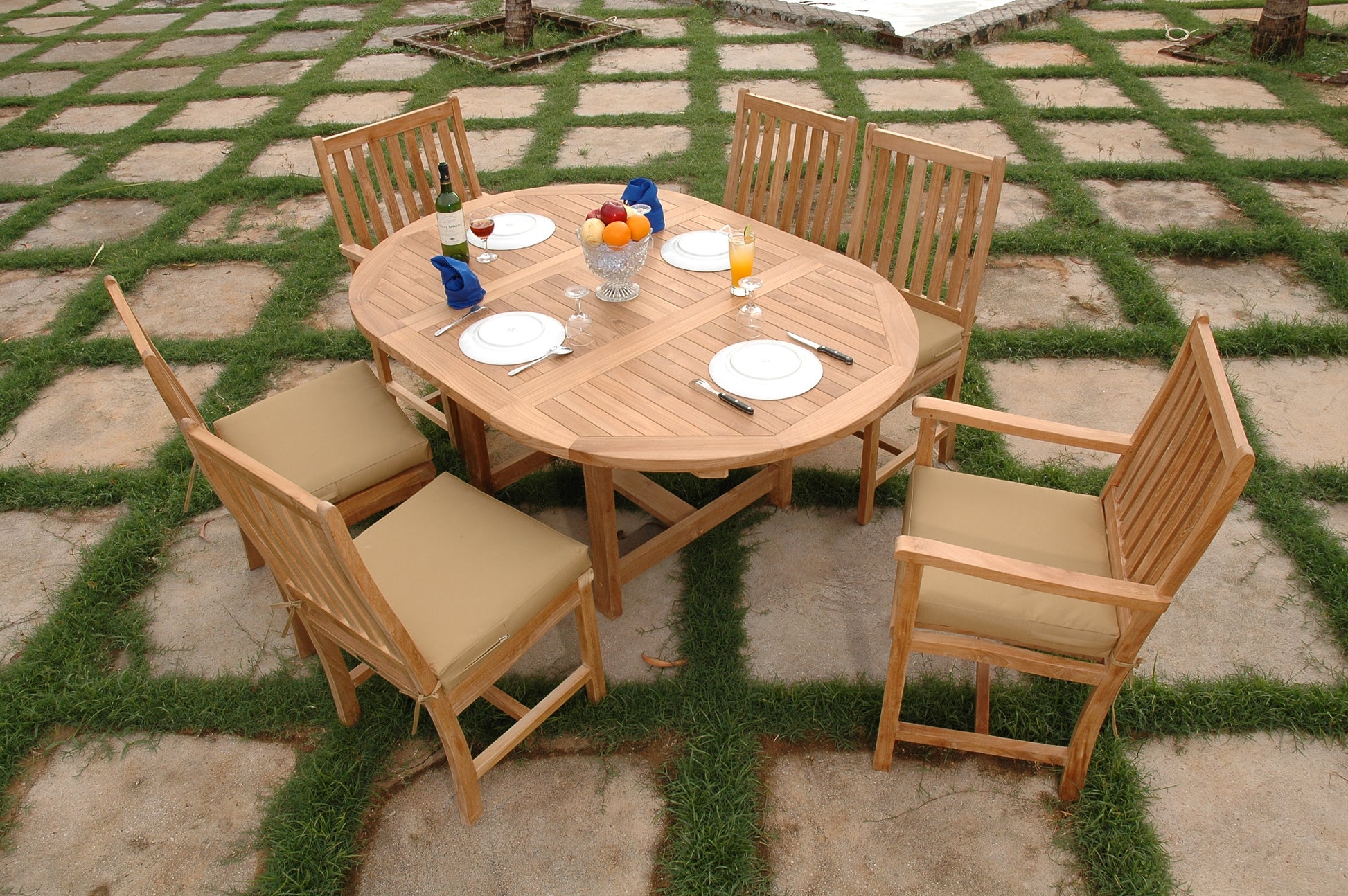 Anderson Teak Bahama Wilshire 7-Piece Extension Dining Set — product image 2 of 10