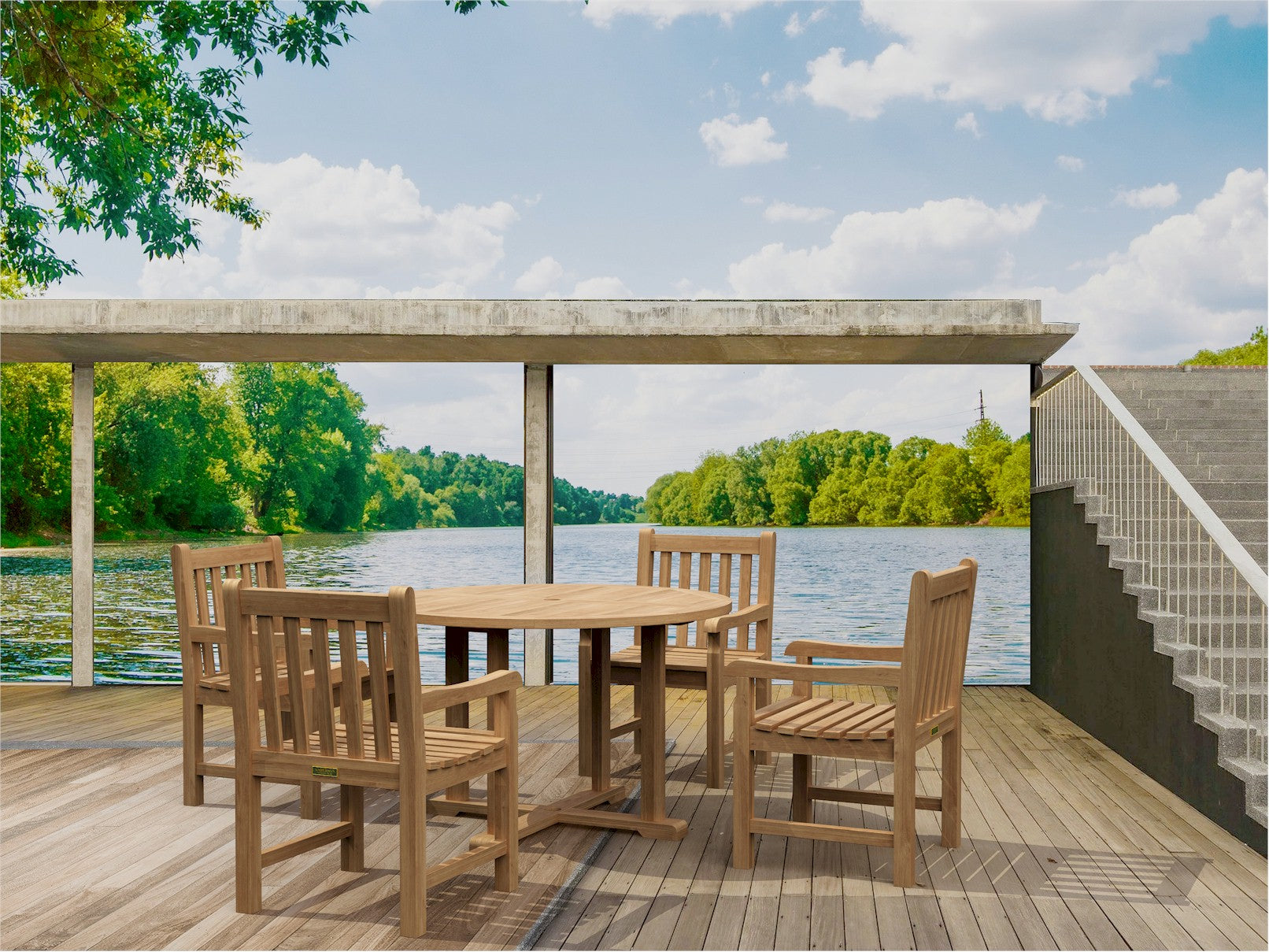 Anderson Teak Tosca Classic Armchair 5-Piece Dining Set — product image 1 of 14