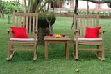 Anderson Teak Palm Beach Rocking Chairs 3-Piece Set