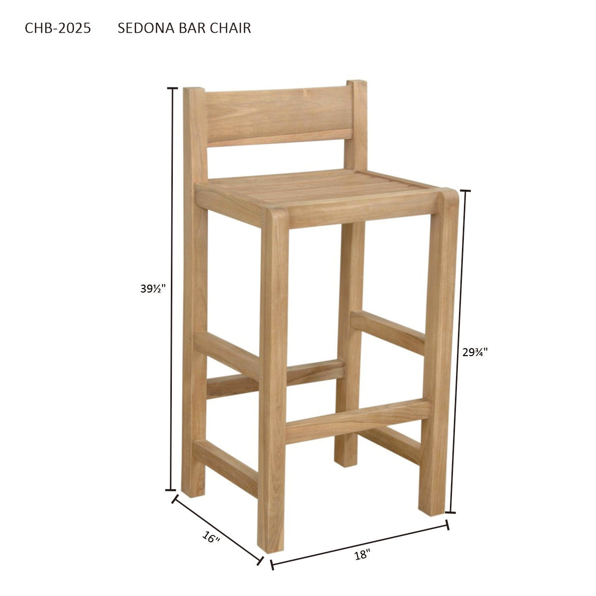 Anderson Teak Descanso Sedona 5-Piece Bar Table Set — product image 12 of 12