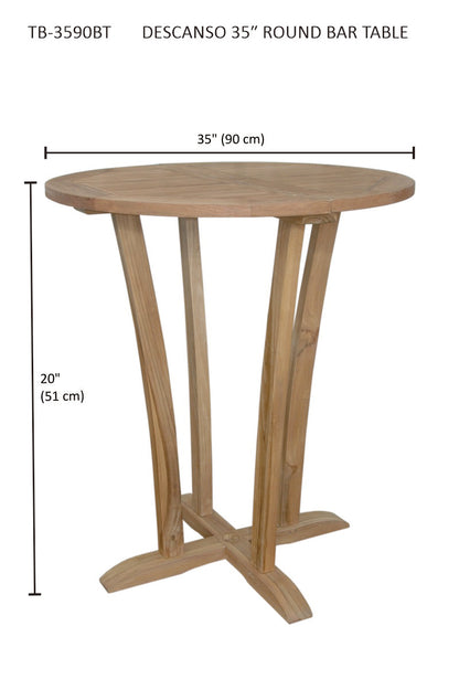 Anderson Teak Descanso Sedona 5-Piece Bar Table Set — product image 7 of 12