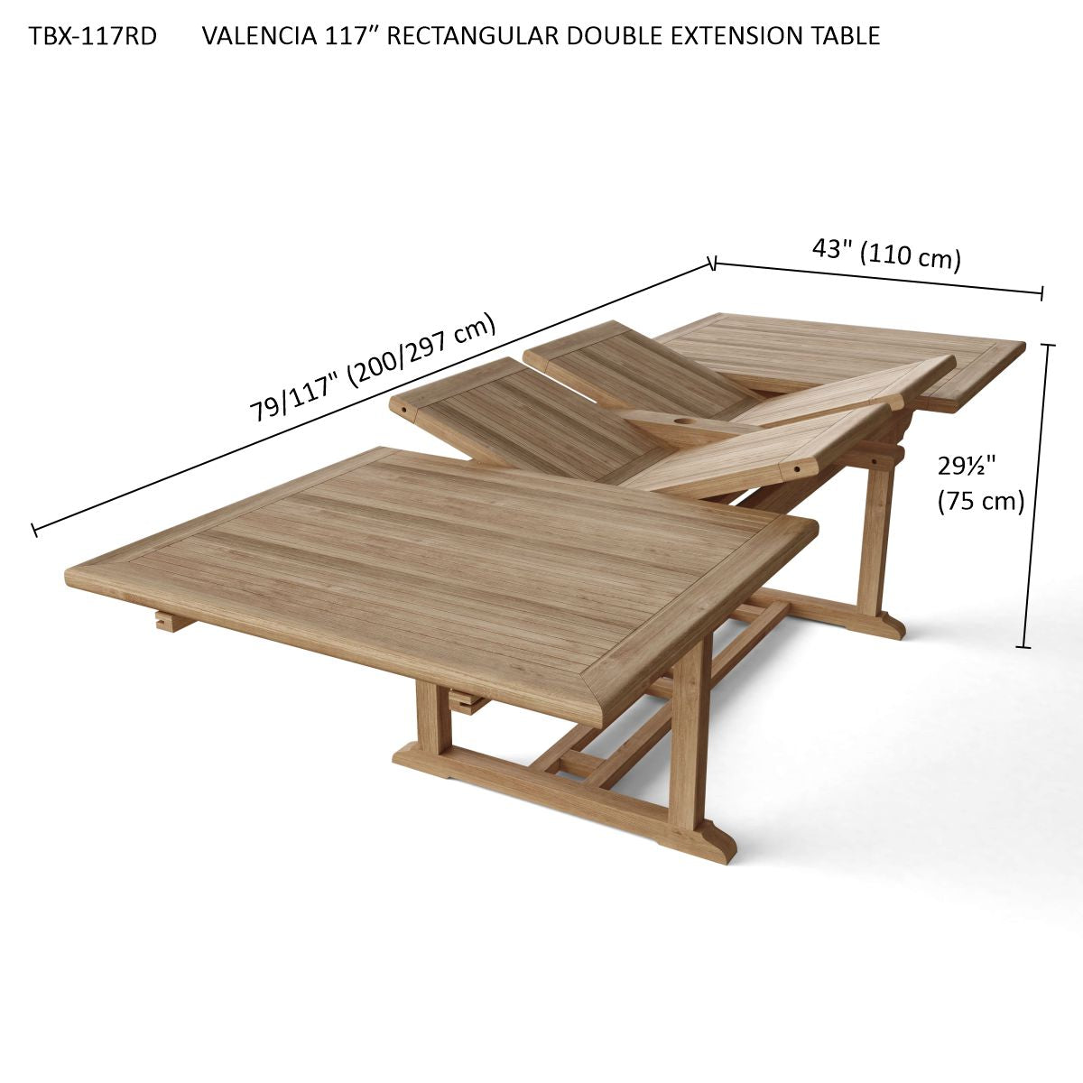 Anderson Teak Valencia Rialto 15-Piece 14-Seater Dining Set — product image 16 of 16