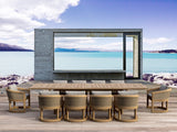 Anderson Teak Catania 11-Piece Teak and Synthetic Rattan Dining Set