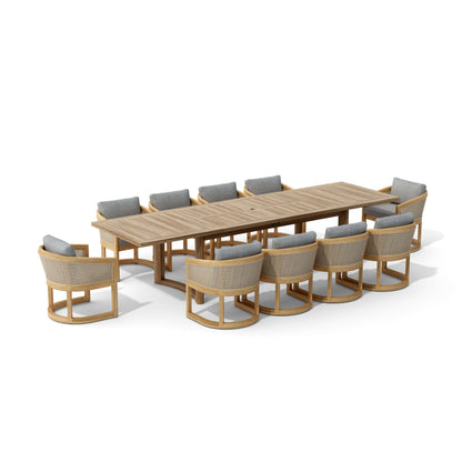 Anderson Teak Catania 11-Piece Teak and Synthetic Rattan Dining Set — product image 2 of 11