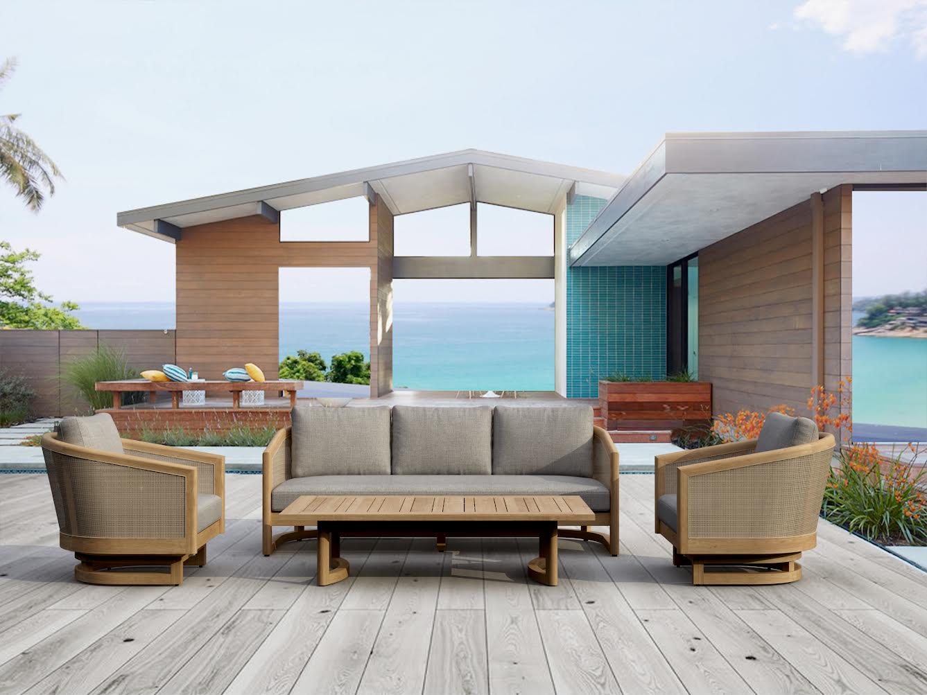 Anderson Teak Catania 4-Piece Deep Seating Set — SET-338 — product image 1 of 13