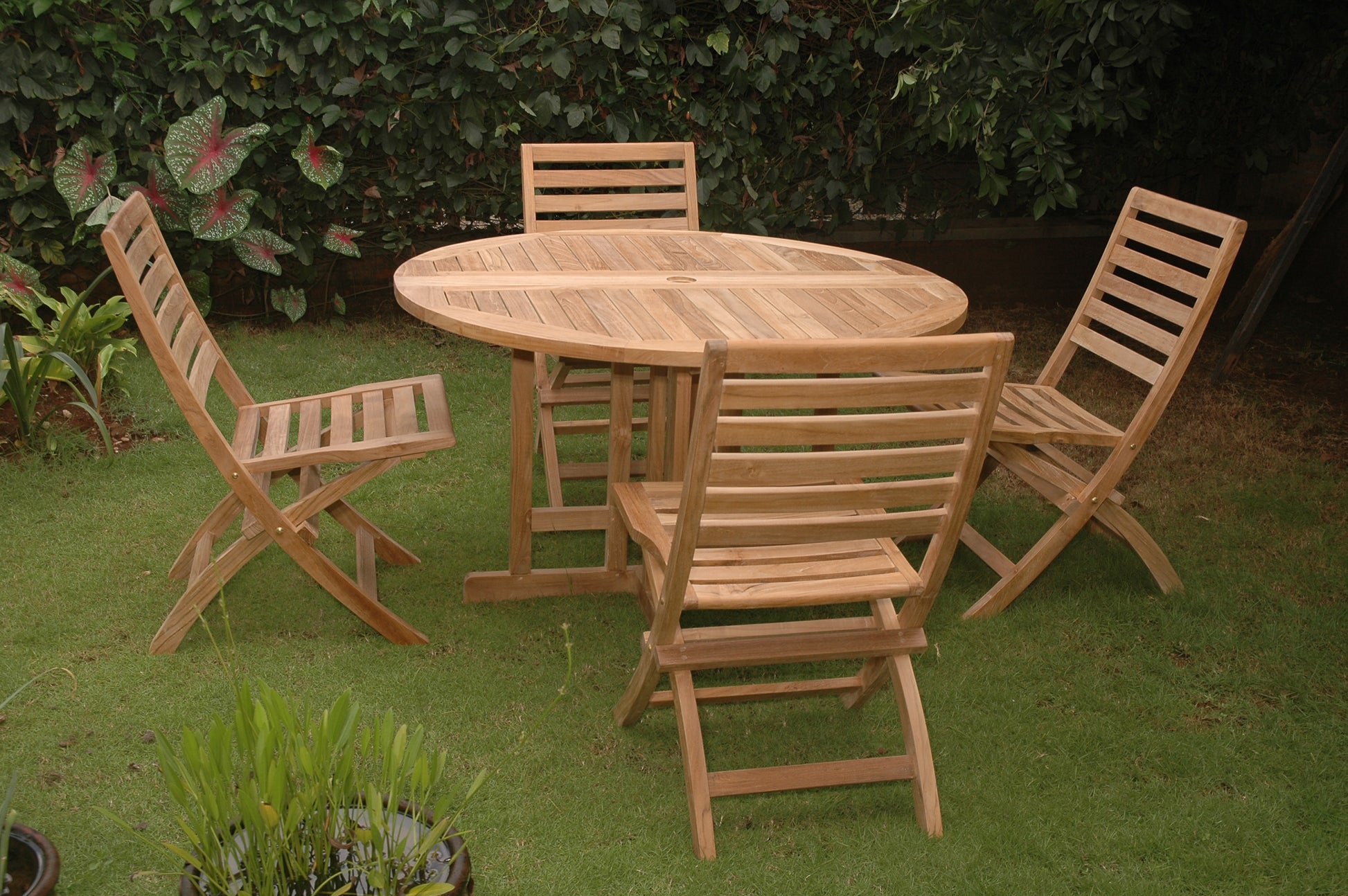 Anderson Teak Andrew Butterfly Folding 5-Piece Dining Set — product image 3 of 8