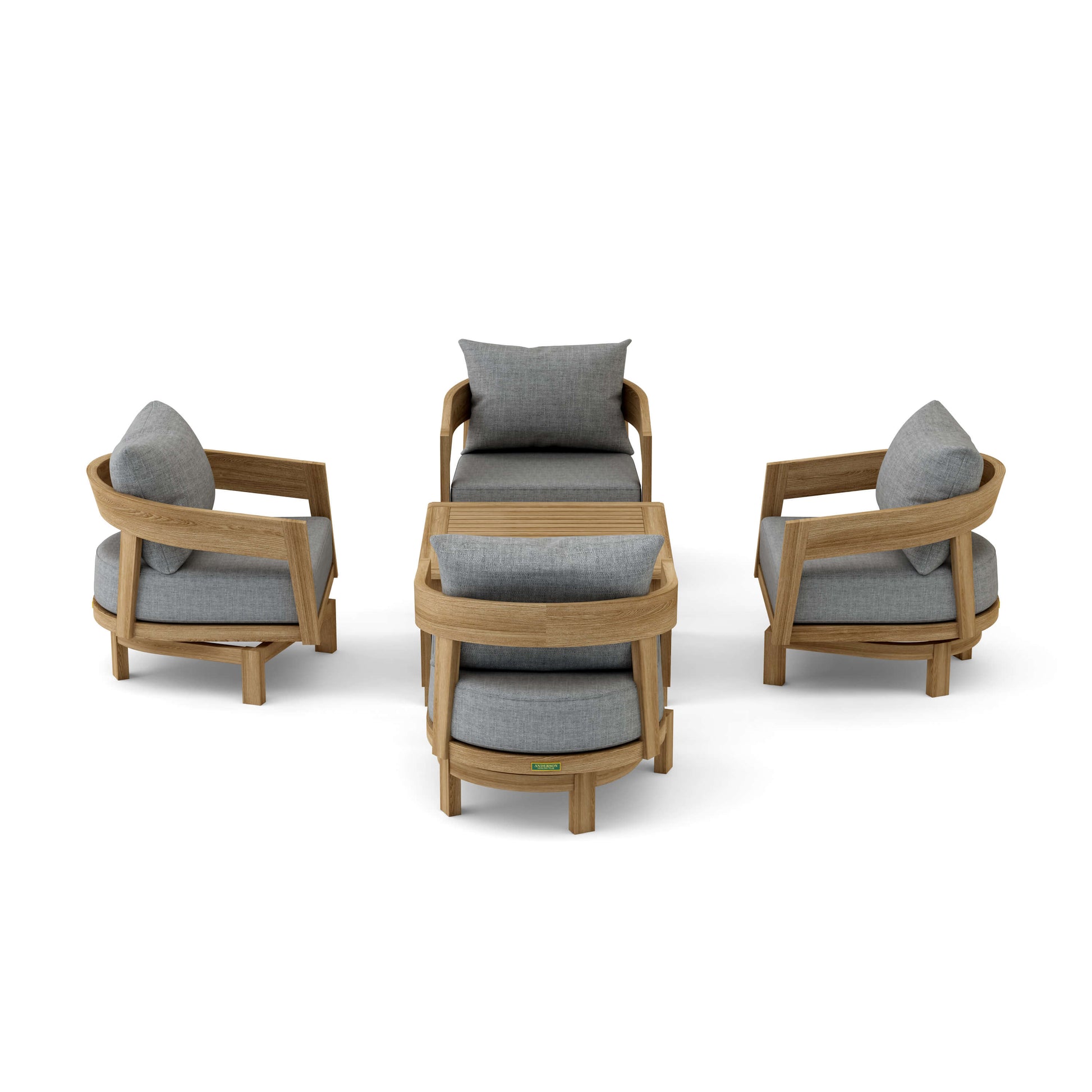 Anderson Teak Toscana 5-Piece Deep Seating Swivel Set — product image 2 of 2