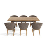 Anderson Teak Alura Padua 7-Piece Dining Set with Teak and Aluminum