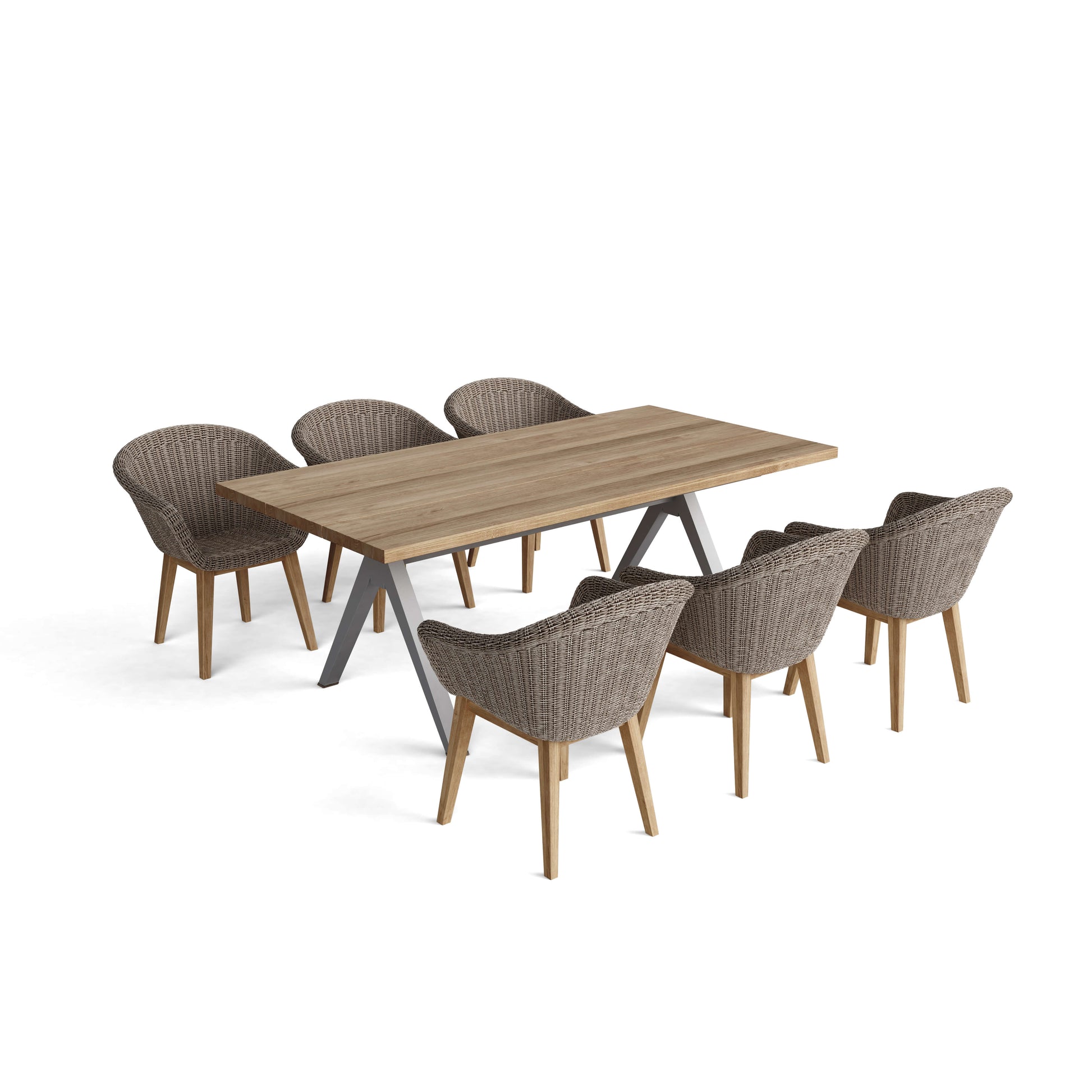 Anderson Teak Alura Padua 7-Piece Dining Set with Teak and Aluminum — product image 2 of 7