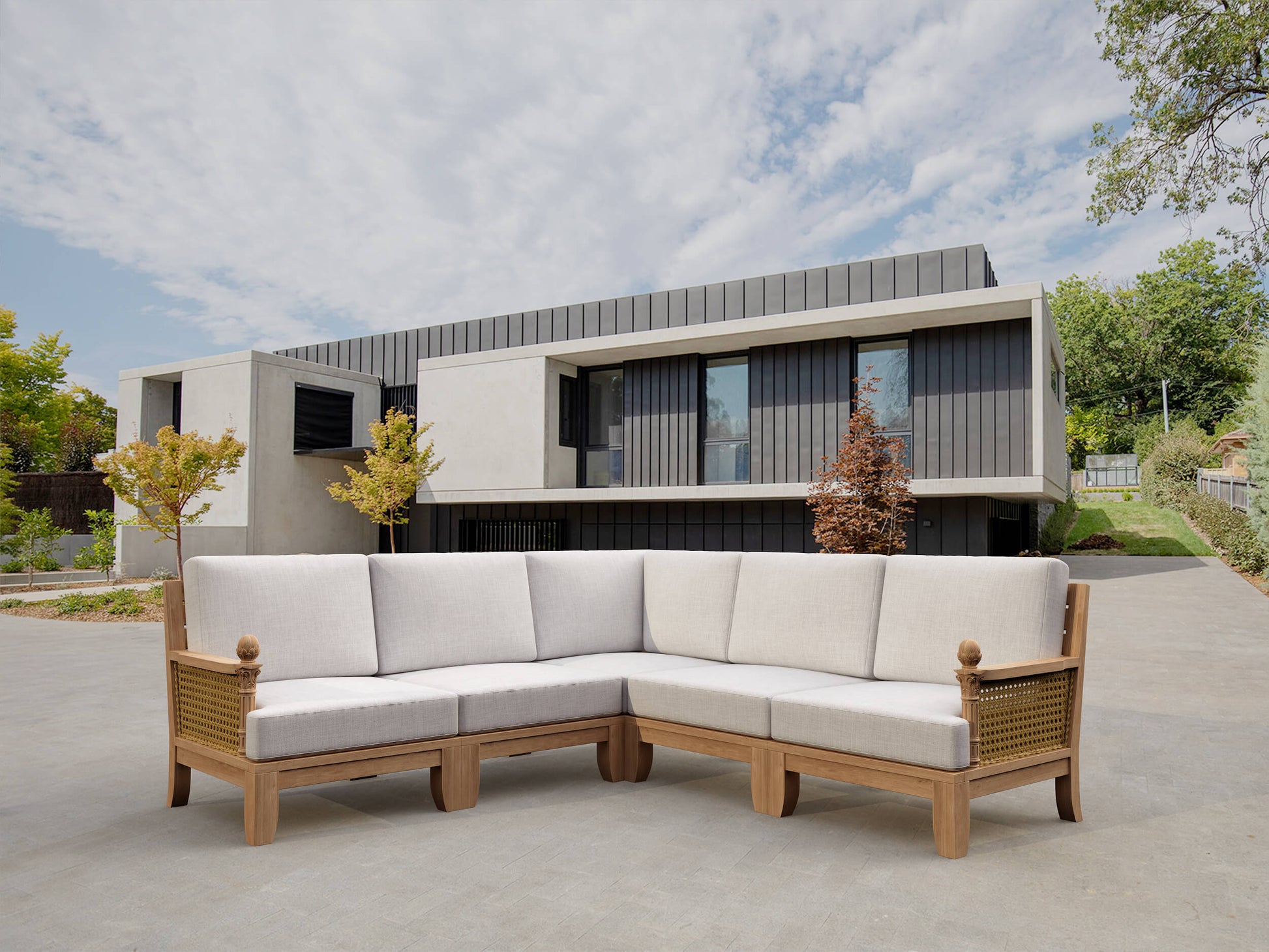 Anderson Teak Luxe 5-Piece Modular Deep Seating Set — SET-66 — product image 1 of 14