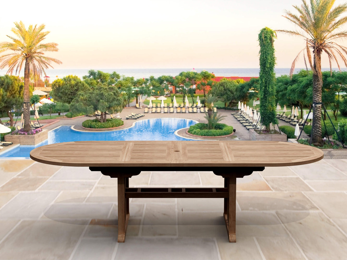 Anderson Teak Sahara 9-Piece Dining Set with Stacking Armchairs SET-75 — product image 2 of 12