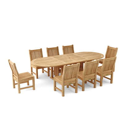 Anderson Teak Sahara 9-Piece Dining Set with Stacking Side Chairs SET-76 — product image 2 of 10