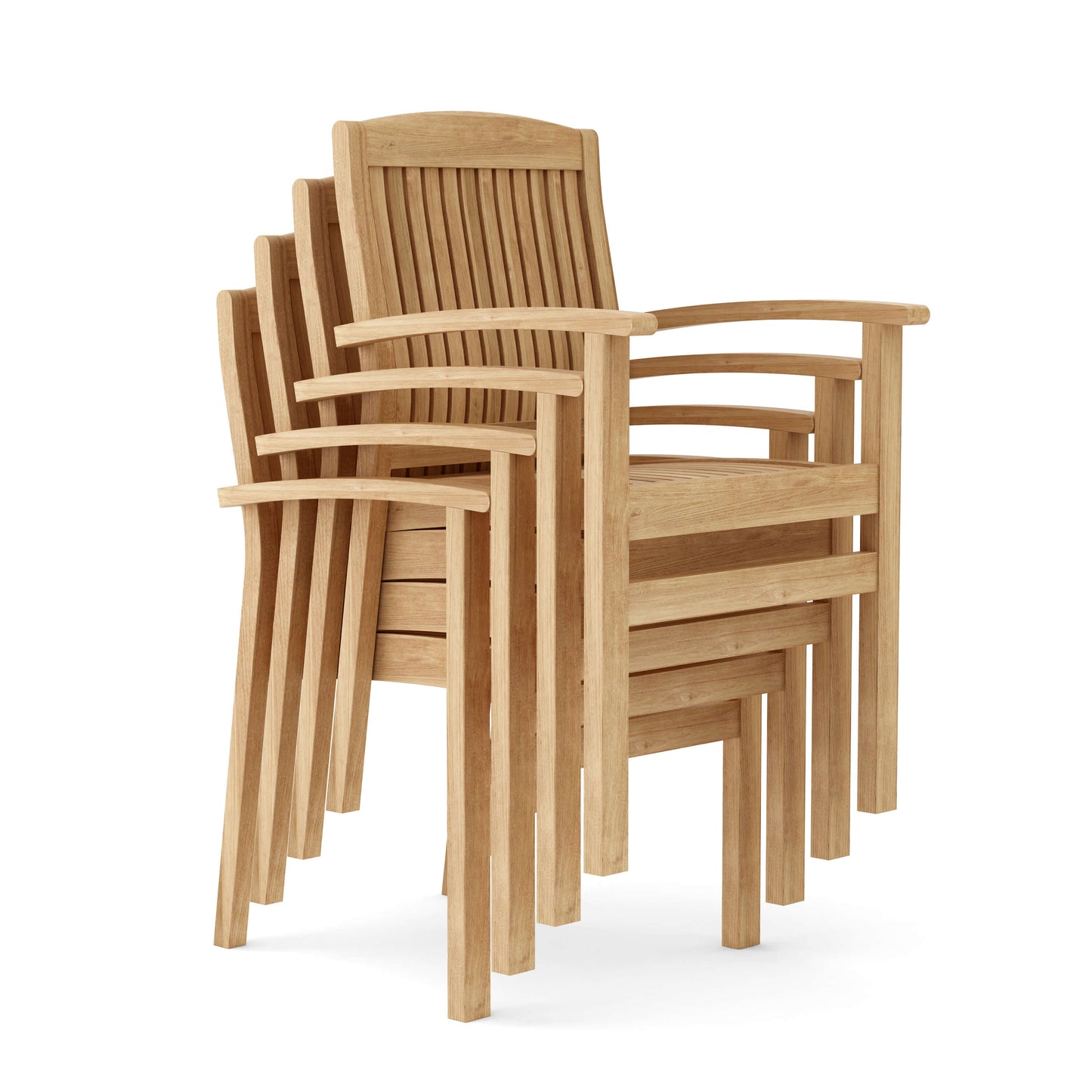 Anderson Teak Bahama Stackable Sahara 9-Piece Rectangular Extension Dining Set — product image 12 of 12
