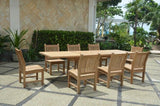 Anderson Teak Bahama Sahara 9-Piece 10-Foot Rectangular Dining Set