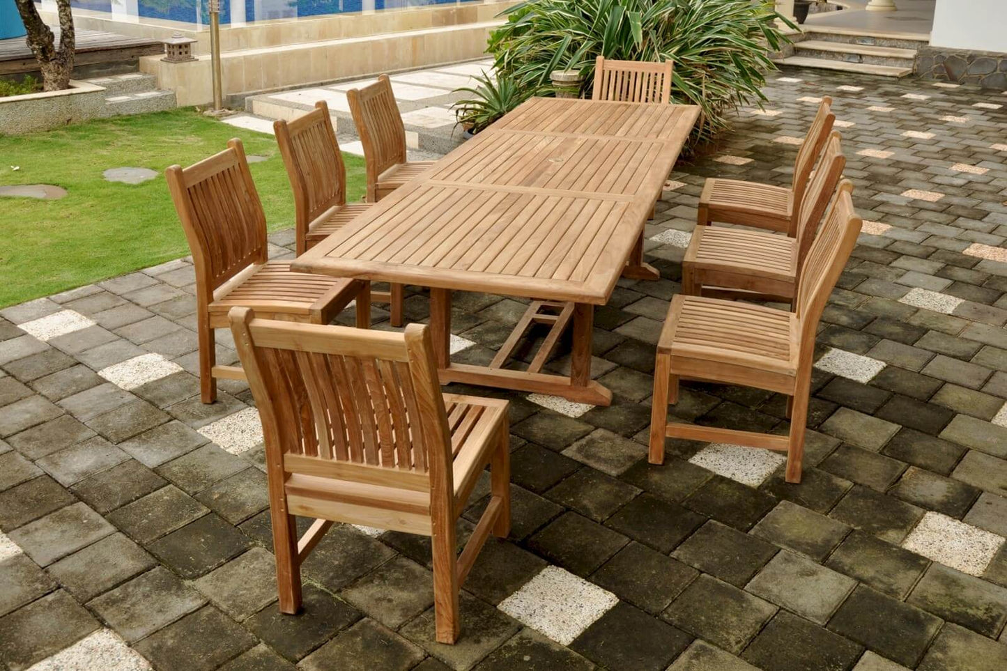 Anderson Teak Bahama Sahara 9-Piece 10-Foot Rectangular Dining Set — product image 2 of 9