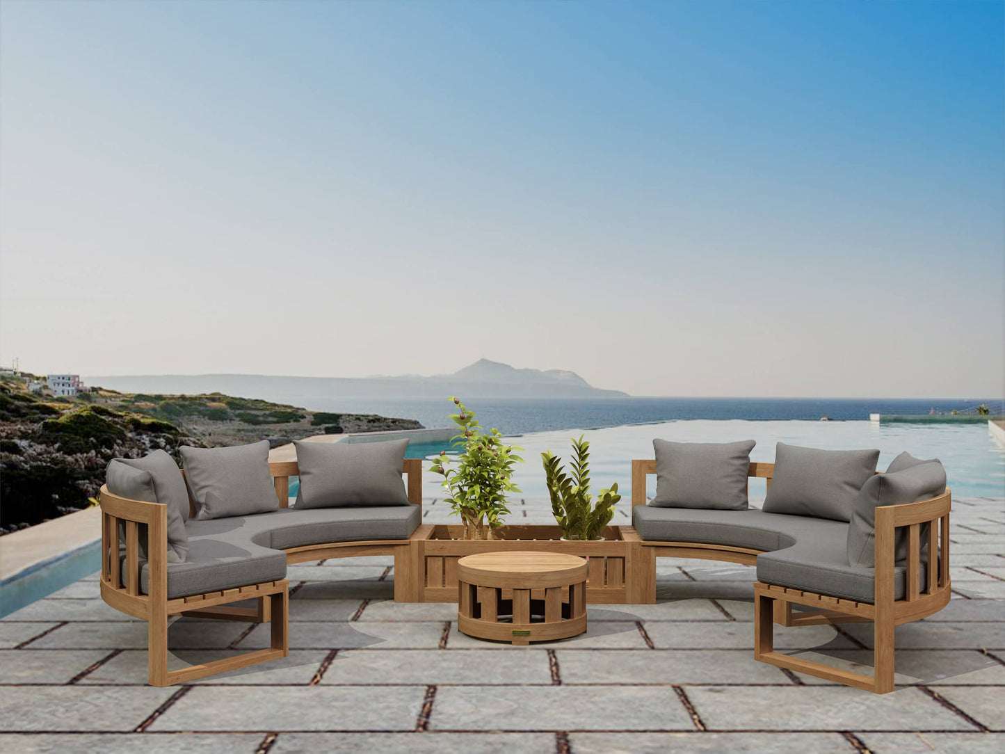 Anderson Teak Circular Modular Deep Seating Set SET-809 — product image 1 of 6