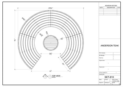 Anderson Teak Circular Modular Deep Seating Set SET-810 — product image 5 of 5