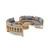 Anderson Teak Circular Modular Deep Seating Set 8 Seater SET-811