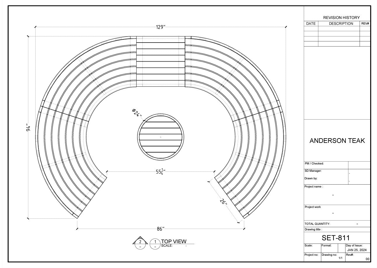 Anderson Teak Circular Modular Deep Seating Set 8 Seater SET-811 — product image 4 of 4