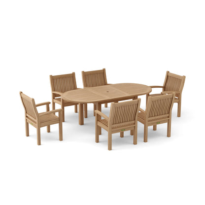 Anderson Teak Bahama Sahara 7-Piece 78 in Oval Dining Set — product image 2 of 11