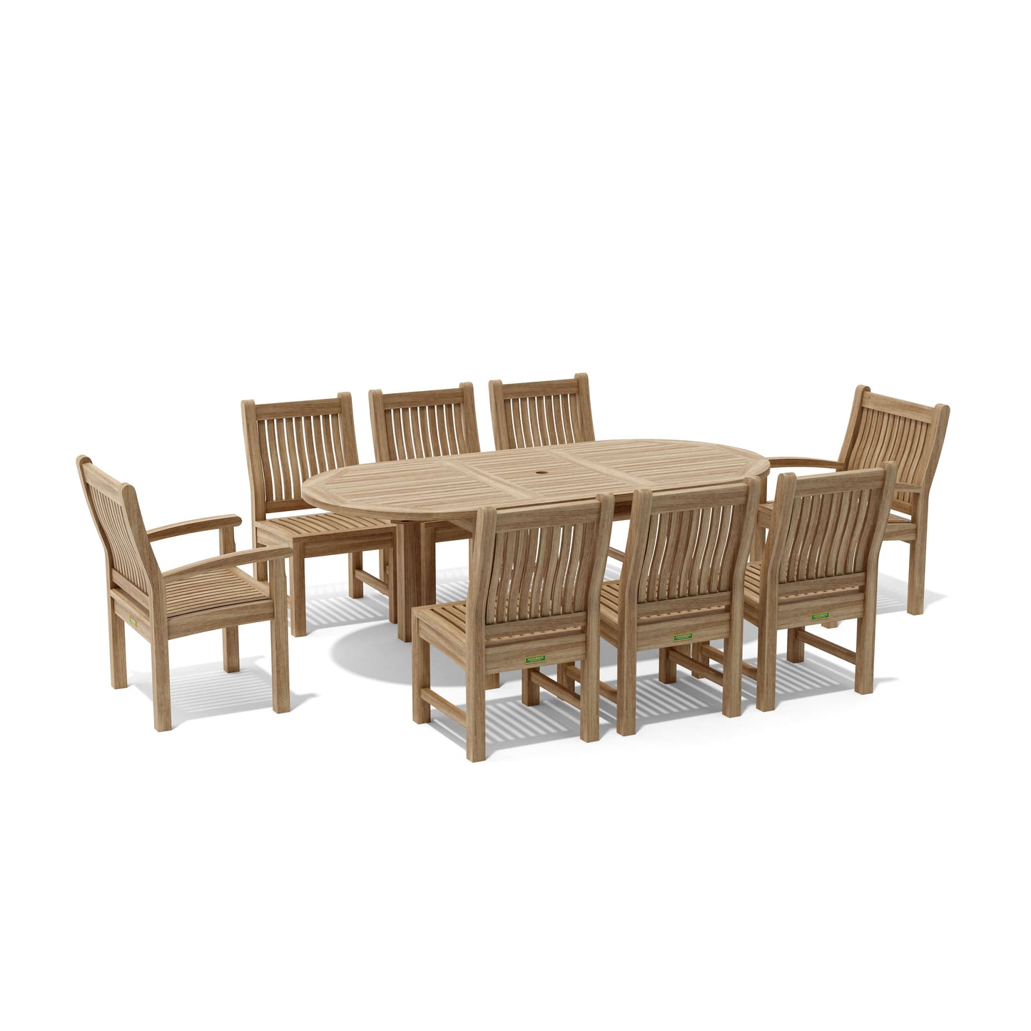 Anderson Teak Bahama Sahara 9-Piece 78-Inch Oval Extension Dining Set — product image 2 of 12